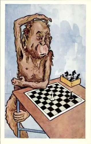 Ak Affe spielt Schach