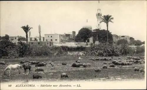 Ak Alexandria Ägypten, Sidi Gaber in der Nähe von Alexandria