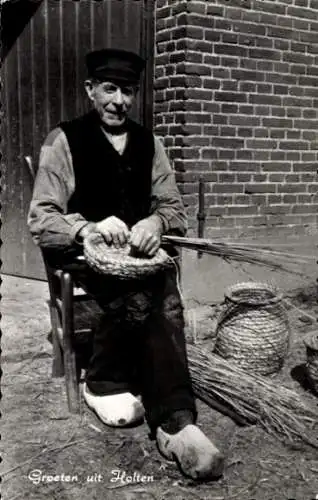 Ak Holten Overijssel Niederlande, Mann in Tracht