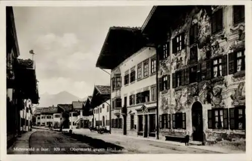 Ak Mittenwald in Oberbayern, Obermarkt