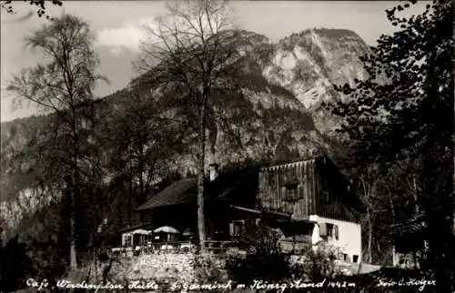 Foto Ak Garmisch Partenkirchen in Oberbayern, Werdenfelser Hütte, Königstand