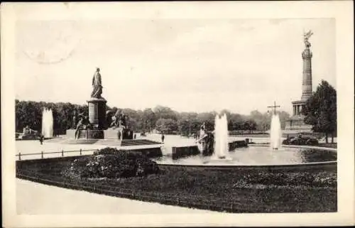 Ak Berlin Tiergarten, Siegessäule, Bismarckdenkmal