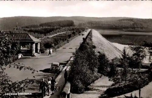 Ak Langscheid am Sorpesee Sundern im Sauerland, Sorpesee, Staudamm