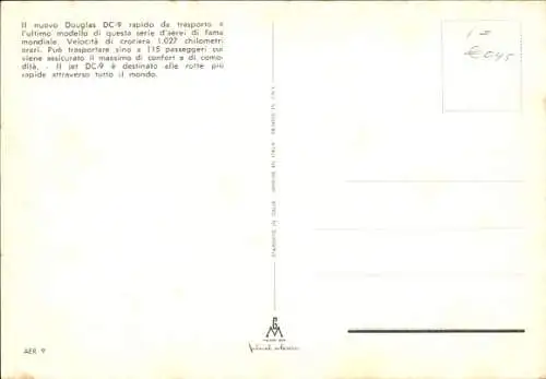 Ak Passagierflugzeug Douglas DC-9, N90C
