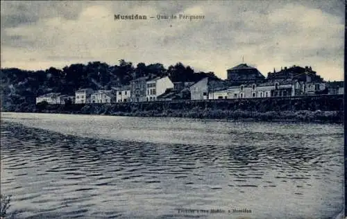 Ak Mussidan Dordogne, Quai de Perigueux