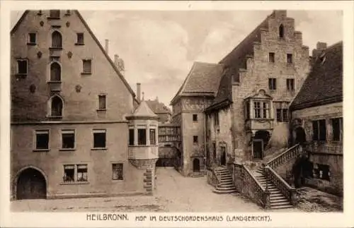 Ak Heilbronn am Neckar, Hof im Deutschordenshaus, Landgericht