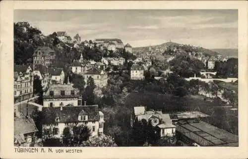 Ak Tübingen am Neckar, Blick vom Westen auf die Stadt