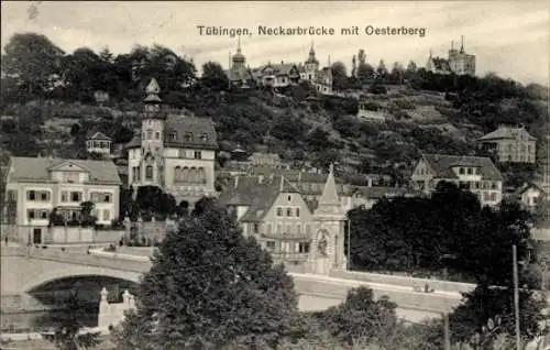 Ak Tübingen am Neckar, Neckarbrücke, Oesterberg