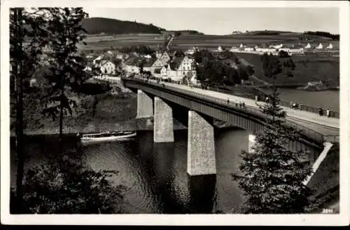 Ak Saalburg in Thüringen, An der Saalburger Brücke