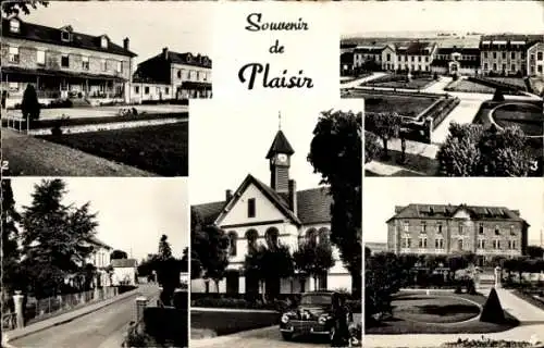 Ak Plaisir Yvelines, Kapelle, Pavillon Baratin, Pavillons des Douches et des Femmes, L'Entree