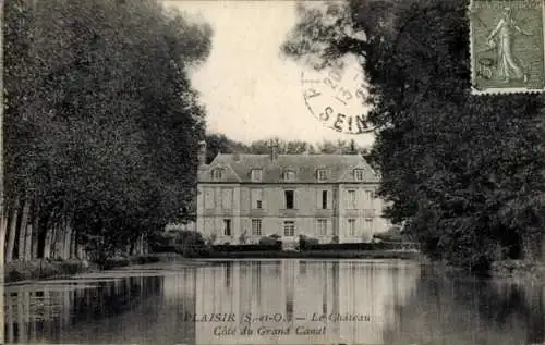 Ak Plaisir Yvelines, Schloss, Cote du Grand Canal