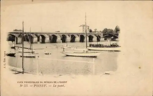 Ak Poissy Yvelines, Brücke