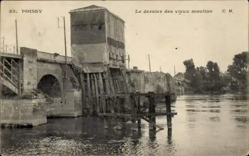 Ak Poissy Yvelines, Le dernier des vieux moulins