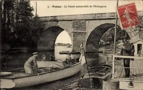 Ak Poissy Yvelines, Le Canot automobile de l'Esturgeon