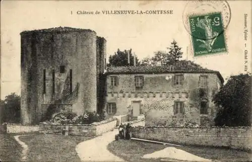 Ak Villeneuve La Comtesse Charente-Maritime, Chateau