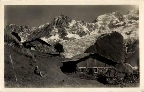 Ak Haute-Savoie, Chaine du Mont Blanc, Vue de Merlet, Hütte