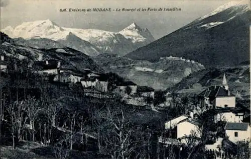 Ak Modane Savoie, Panorama, Gebirge, Bourget, Forts de Lesseillon