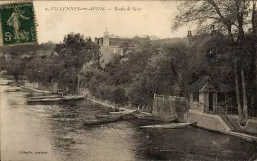 Ak Villennes sur Seine Yvelines, Die Ufer der Seine