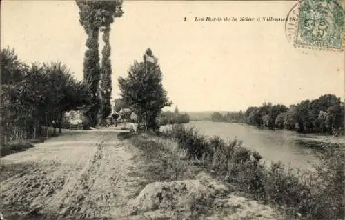 Ak Villennes sur Seine Yvelines, Die Ufer der Seine