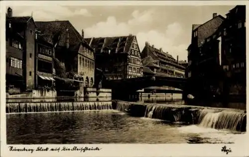 Ak Nürnberg in Mittelfranken, Fleischbrücke