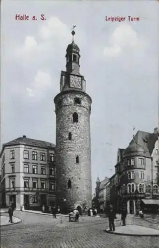 Ak Halle an der Saale, Leipziger Turm