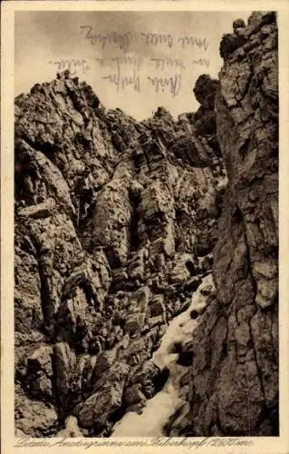 Ak Oberstdorf im Oberallgäu, Biberkopf, letzte Anstiegrinne