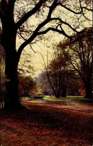 Ak Dresden Altstadt, Großer Garten, Herbst