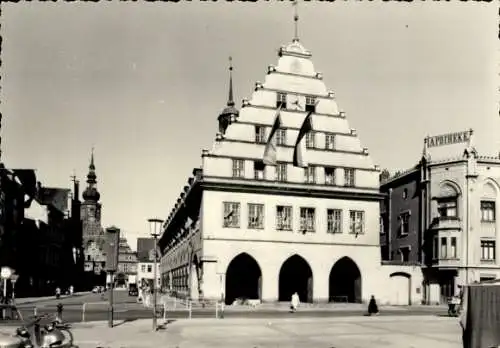 Ak Hansestadt Greifswald, Markt mit Rathaus, Apotheke