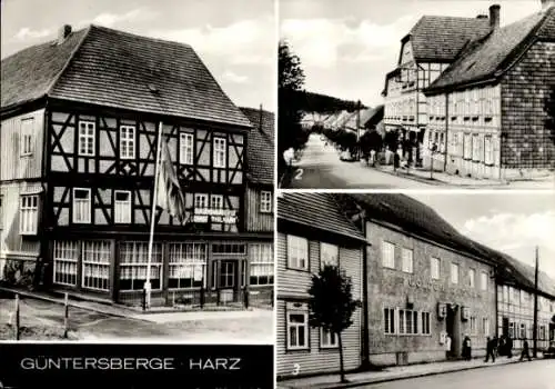 Ak Güntersberge Harzgerode am Harz, Jugendherberge Ernst Thälmann, Marktstraße, Goldener Löwe