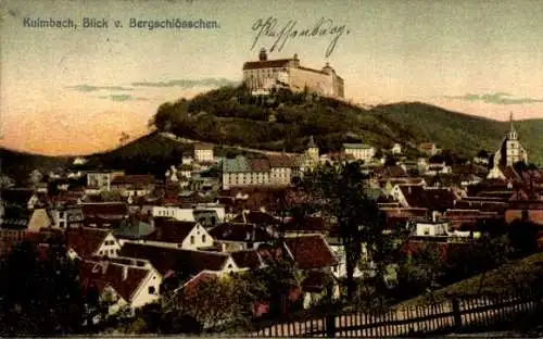 Ak Kulmbach in Oberfranken, Blick vom Bergschlösschen