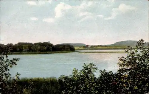 Ak Gremsmühlen Malente in Ostholstein, Große Insel im Dieksee, Blick vom Holm