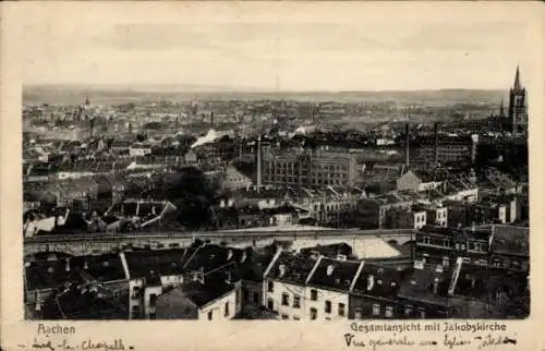 Ak Aachen Westfalen, Gesamtansicht, Jakobskirche