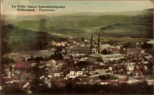 Ak Echternach Luxemburg, Panorama