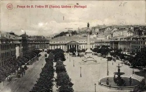 Ak Lisboa Lissabon Portugal, Praca de D. Pedro IV