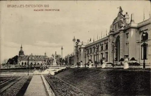 Ak Brüssel Brüssel, Ausstellung 1910, Hauptfassade