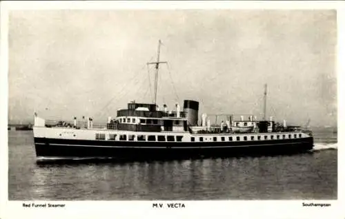 Ak Dampfer MV Vecta, Red Funnel Steamer