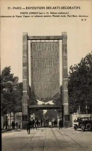 Ak Paris, Ausstellung für dekorative Kunst, Porte de Orsay