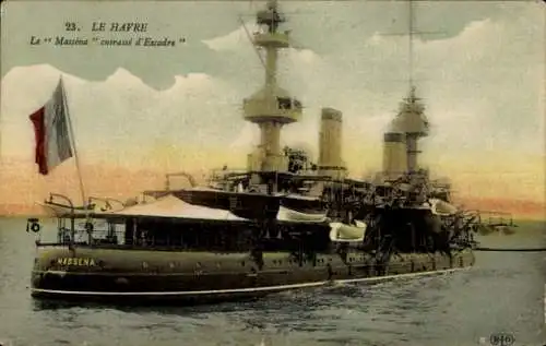 Ak Französisches Kriegsschiff Massena