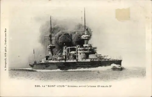 Ak Französisches Kriegsschiff Saint Louis