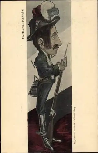 Künstler Ak Muller, Politiker Maurice Barres, Karikatur