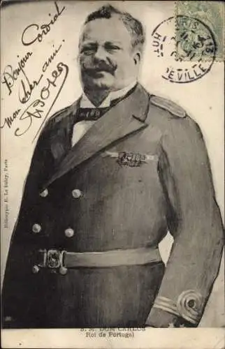 Künstler Ak Don Carlos, König von Portugal, Portrait