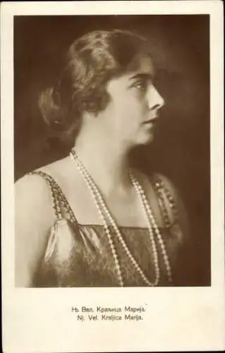 Ak Königin Maria von Rumänien, Portrait