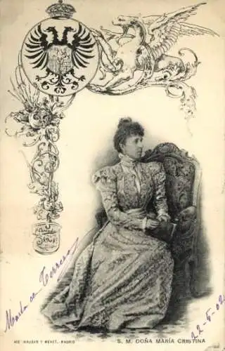 Ak Dona Maria Cristina, Adel Spanien