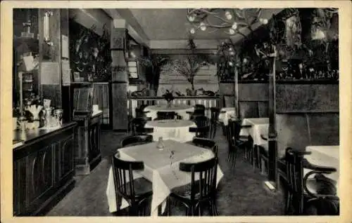 Ak Hamburg, Restaurant Clasen, Innenansicht