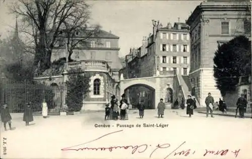 Ak Genève Genf Schweiz, Passage de Saint-Leger