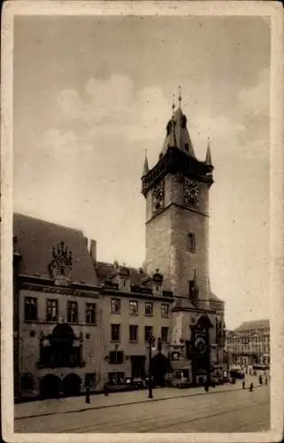 Ak Praha Prag Tschechien, Rathaus am Altstädter Platz