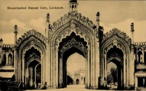 Ak Lucknow Indien, Hooseinabad Bazaar Gate