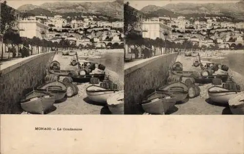 Stereo Ak Condamine Monaco, Hafen bei Ebbe