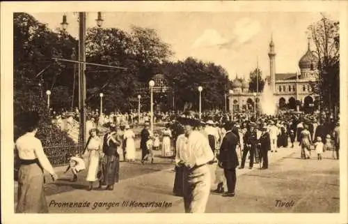 Ak København Kopenhagen Dänemark, Tivoli, Promenade, Koncertsalen