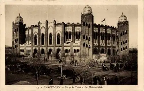 AK Barcelona Katalonien Spanien, Plaza de Toros la Monumental